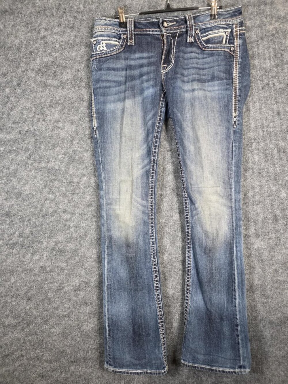 Rock Revival Jeans Womens 28 Blue Pilkin Boot Bootcut Stretch Embroidered